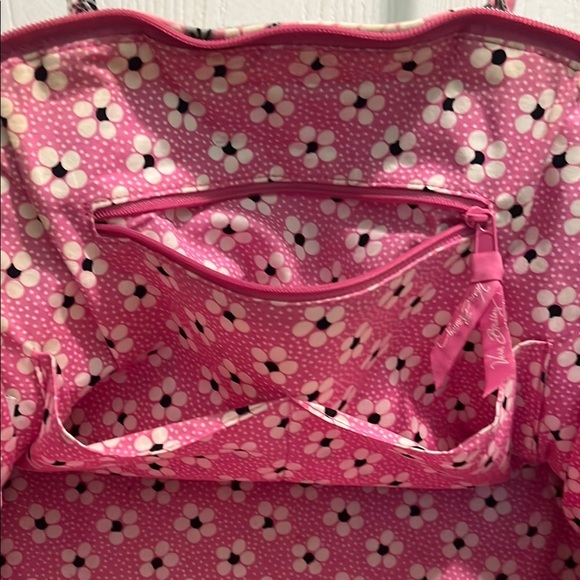 Vera Bradley Priscilla pink floral quilted bowler retired bag - Picture 5 of 9